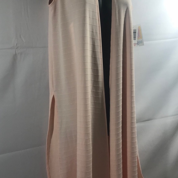 11. LuLaRoe Joy Vest Duster in Peach - Picture 3 of 7